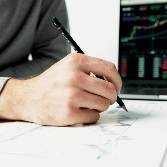 Solidă Fundoria ilustrare de analiză a performanței